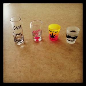 And just because... my shot glasses from my lovely friend! I collect them and she always gets me one from all her travels. 